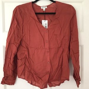 Frank & Oak, Burnt orange blouse